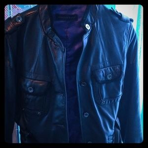 Italian lambskin women's leather jacket